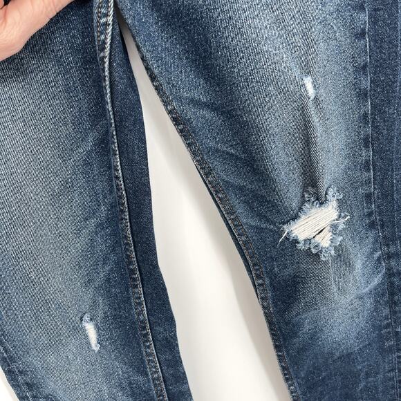 Levi's Altered Skinny 711 Women's Mid Rise Distressed Skinny Jeans W27 L29 Blue - Picture 4 of 10